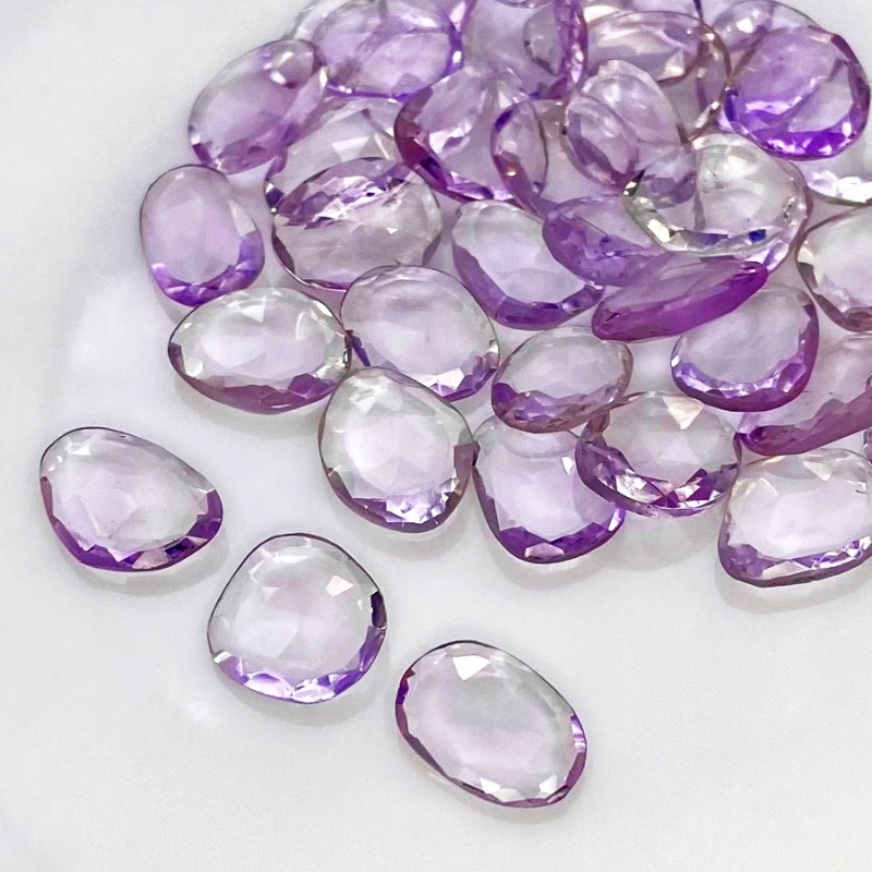 87.15 Cts. Pink Amethyst 11-13mm Rose Cut Irregular Shape AA Grade Gemstones Parcel - Total 40 Pcs.