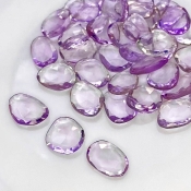 87.15 Cts. Pink Amethyst 11-13mm Rose Cut Irregular Shape AA Grade Gemstones Parcel - Total 40 Pcs.