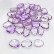 80.40 Cts. Pink Amethyst 9-13mm Rose Cut Irregular Shape AA Grade Gemstones Parcel - Total 40 Pcs.