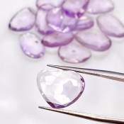 44.85 Cts. Pink Amethyst 13-16mm Rose Cut Irregular Shape AA Grade Gemstones Parcel - Total 14 Pcs.