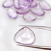 44.85 Cts. Pink Amethyst 13-16mm Rose Cut Irregular Shape AA Grade Gemstones Parcel - Total 14 Pcs.