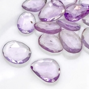 44.85 Cts. Pink Amethyst 13-16mm Rose Cut Irregular Shape AA Grade Gemstones Parcel - Total 14 Pcs.