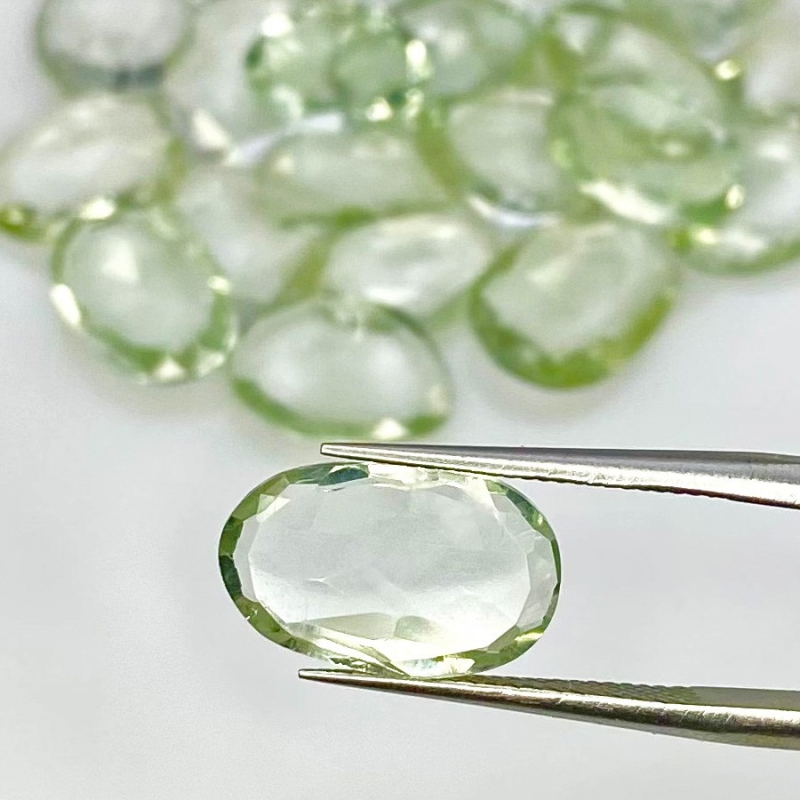 58.85 Cts. Green Amethyst 11-13mm Rose Cut Irregular Shape AA+ Grade Gemstones Parcel - Total 24 Pcs.