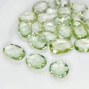 58.85 Cts. Green Amethyst 11-13mm Rose Cut Irregular Shape AA+ Grade Gemstones Parcel - Total 24 Pcs.