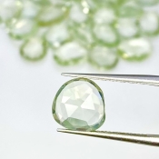 55.30 Cts. Green Amethyst 7-11mm Rose Cut Irregular Shape AA+ Grade Gemstones Parcel - Total 34 Pcs.