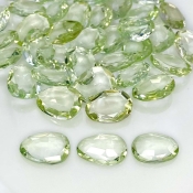 131.55 Cts. Green Amethyst 12-14mm Rose Cut Irregular Shape AA+ Grade Gemstones Parcel - Total 39 Pcs.