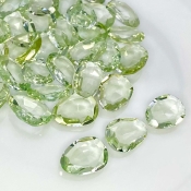 131.55 Cts. Green Amethyst 12-14mm Rose Cut Irregular Shape AA+ Grade Gemstones Parcel - Total 39 Pcs.
