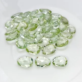 131.55 Cts. Green Amethyst 12-14mm Rose Cut Irregular Shape AA+ Grade Gemstones Parcel - Total 39 Pcs.