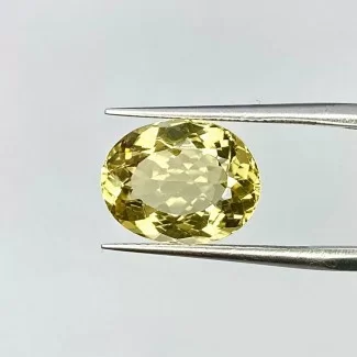 3.89 Carat Yellow Beryl 12x9.5mm Faceted Oval Shape AAA Grade Loose Gemstone - Total 1 Pc.