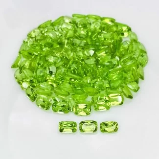 70.55 Cts. Peridot 6x4mm Faceted Cushion Shape AAA Grade Gemstones Parcel - Total 135 Pcs.