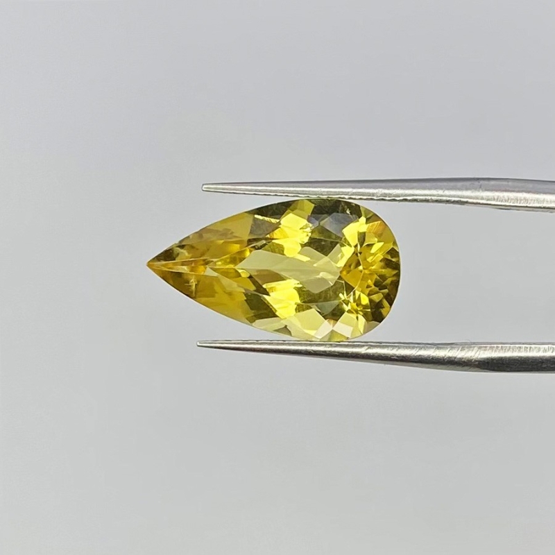 3.86 Carat Yellow Beryl 16x9mm Faceted Pear Shape AAA Grade Loose Gemstone - Total 1 Pc.