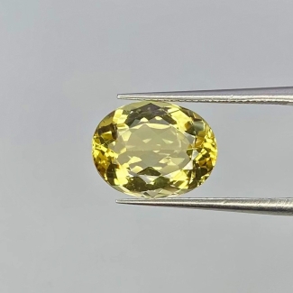 3.87 Carat Yellow Beryl 12x9mm Faceted Oval Shape AAA Grade Loose Gemstone - Total 1 Pc.