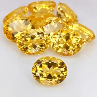 35.70 Cts. Citrine 11x9mm Faceted Oval Shape AA Grade Gemstones Parcel - Total 10 Pcs.