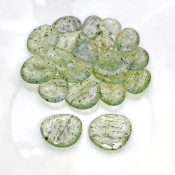 132.95 Carat Green Rutile 12.5-20mm Rose Cut Irregular Shape AAA Grade Gemstones Parcel - Total 20 Pcs.