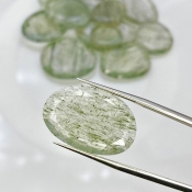 141 Carat Green Rutile 15.5-29mm Rose Cut Irregular Shape AA Grade Gemstones Parcel - Total 13 Pcs.