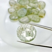 121.75 Carat Green Rutile 13.5-24mm Rose Cut Irregular Shape AA Grade Gemstones Parcel - Total 16 Pcs.