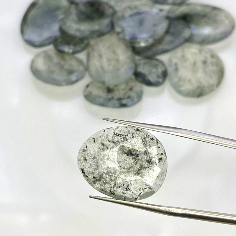 147.65 Carat Green Rutile 13-29mm Rose Cut Irregular Shape AA Grade Gemstones Parcel - Total 16 Pcs.