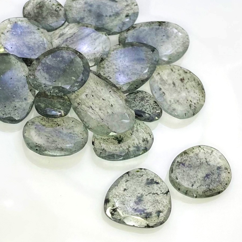 147.65 Carat Green Rutile 13-29mm Rose Cut Irregular Shape AA Grade Gemstones Parcel - Total 16 Pcs.