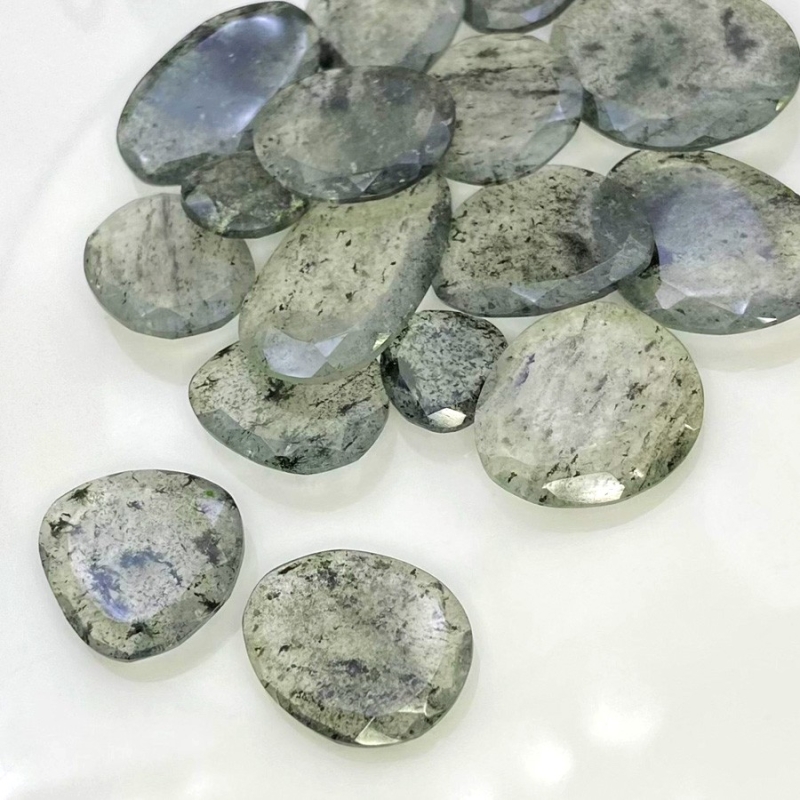 147.65 Carat Green Rutile 13-29mm Rose Cut Irregular Shape AA Grade Gemstones Parcel - Total 16 Pcs.