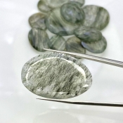 134 Carat Green Rutile 15.5-34mm Rose Cut Irregular Shape AA Grade Gemstones Parcel - Total 13 Pcs.