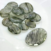 134 Carat Green Rutile 15.5-34mm Rose Cut Irregular Shape AA Grade Gemstones Parcel - Total 13 Pcs.