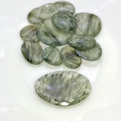 134 Carat Green Rutile 15.5-34mm Rose Cut Irregular Shape AA Grade Gemstones Parcel - Total 13 Pcs.