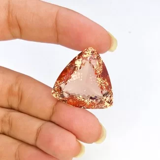 Morganite Faceted Trillion Shape AAA Grade Loose Gemstone - 25mm - 1 Pc. - 60.20 Cts.