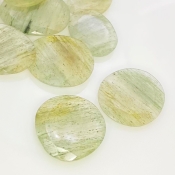 110.2 Carat Green Rutile 18-27mm Rose Cut Irregular Shape AA Grade Gemstones Parcel - Total 10 Pcs.