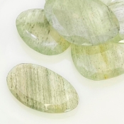 135.55 Carat Green Rutile 25-36mm Rose Cut Irregular Shape AA Grade Gemstones Parcel - Total 6 Pcs.