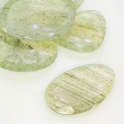 135.55 Carat Green Rutile 25-36mm Rose Cut Irregular Shape AA Grade Gemstones Parcel - Total 6 Pcs.