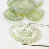 135.55 Carat Green Rutile 25-36mm Rose Cut Irregular Shape AA Grade Gemstones Parcel - Total 6 Pcs.