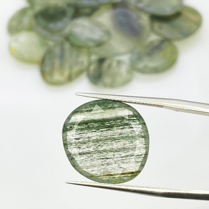 101.45 Carat Green Rutile 13-33mm Rose Cut Irregular Shape AA Grade Gemstones Parcel - Total 16 Pcs.