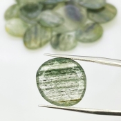 101.45 Carat Green Rutile 13-33mm Rose Cut Irregular Shape AA Grade Gemstones Parcel - Total 16 Pcs.