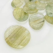 100.95 Carat Green Rutile 14-27mm Rose Cut Irregular Shape AA Grade Gemstones Parcel - Total 11 Pcs.