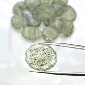 105.4 Carat Green Rutile 15-22mm Rose Cut Irregular Shape AA Grade Gemstones Parcel - Total 15 Pcs.