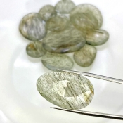 147.55 Carat Green Rutile 16-32mm Rose Cut Irregular Shape AA Grade Gemstones Parcel - Total 13 Pcs.