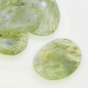 131.75 Carat Green Rutile 29-38mm Rose Cut Irregular Shape AA Grade Gemstones Parcel - Total 5 Pcs.
