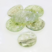 148.3 Carat Green Rutile 27-43mm Rose Cut Irregular Shape AA Grade Gemstones Parcel - Total 6 Pcs.