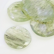 148.3 Carat Green Rutile 27-43mm Rose Cut Irregular Shape AA Grade Gemstones Parcel - Total 6 Pcs.