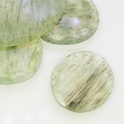148.3 Carat Green Rutile 27-43mm Rose Cut Irregular Shape AA Grade Gemstones Parcel - Total 6 Pcs.