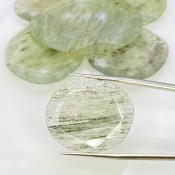 148.3 Carat Green Rutile 27-43mm Rose Cut Irregular Shape AA Grade Gemstones Parcel - Total 6 Pcs.