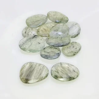 101.5 Carat Green Rutile 17-22mm Rose Cut Irregular Shape AA Grade Gemstones Parcel - Total 12 Pcs.
