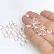  57.45 Cts. Rose Quartz 7mm Briolette Round Shape AAA Grade Loose Gemstone Beads Lot - Total 50 Pcs.