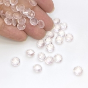  57.45 Cts. Rose Quartz 7mm Briolette Round Shape AAA Grade Loose Gemstone Beads Lot - Total 50 Pcs.