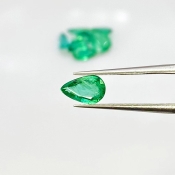 3.85 Cts. Emerald 6.5x4-8x5mm Faceted Pear Shape A Grade Gemstones Parcel - Total 7 Pcs.