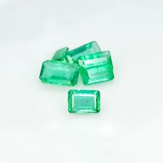 3.45 Cts. Emerald 5x3-7.5x5mm Step Cut Octagon Shape A Grade Gemstones Parcel - Total 6 Pcs.