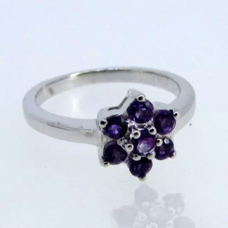African Amethyst 925 Sterling Silver Ring