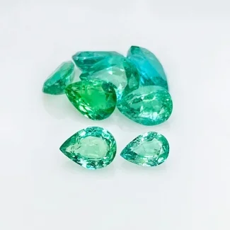 5.90 Cts. Emerald 6x4-9x6mm Faceted Pear Shape A Grade Gemstones Parcel - Total 8 Pcs.