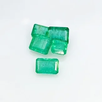 3.56 Carat Emerald 4.5-6.5x5mm Step Cut Octagon Shape A Grade Gemstones Parcel - Total 5 Pcs.