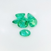 3.70 Cts. Emerald 6x4.5mm Faceted Oval Shape A Grade Gemstones Parcel - Total 7 Pcs.